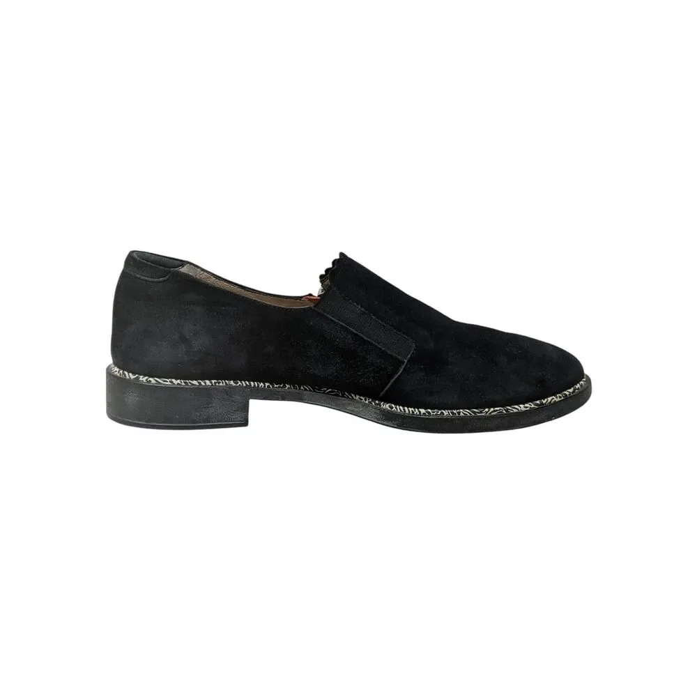 Beautifeel Issey Black Leather Side Zip Casual Loafers Shoes Womens 9